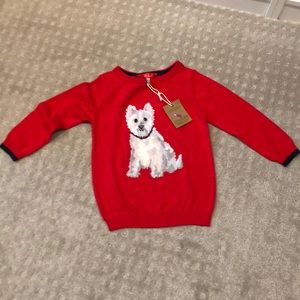 Red intarsia NWT 4T Joules Westie Dog Sweater